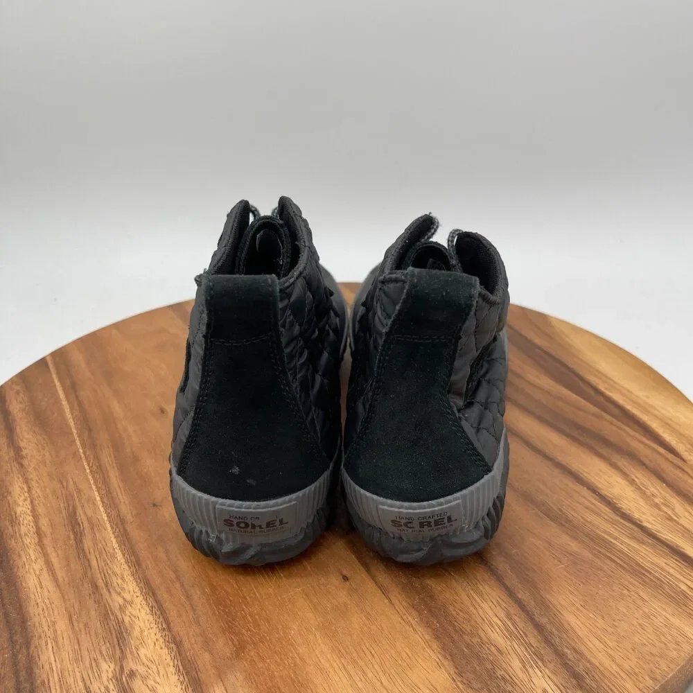 Sorel Out N About Plus Shoes Womens Size 11 Black Waterproof Quilted Casual
